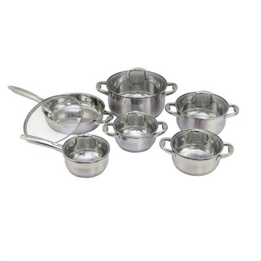 Slickblue 12 Piece Durable Stainless Steel Cookware Set. View a larger version of this product image.