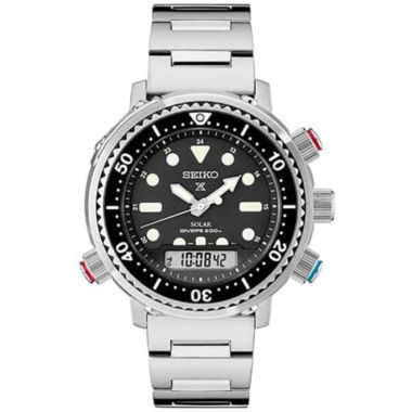 Seiko Mens Prospex Sea Solar Quartz Watch - Stainless Steel/Black Dial. View a larger version of this product image.