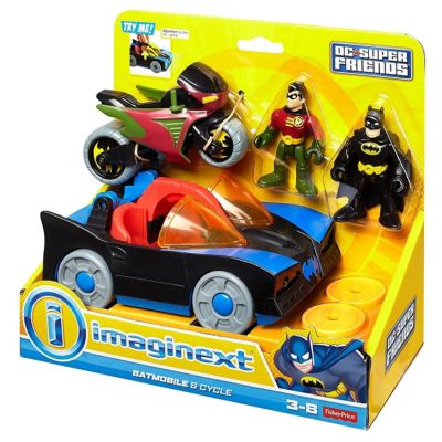 Fisher-Price Imaginext DC Super Friends, Imaginext Batmobile and Cycle |  buybuy BABY