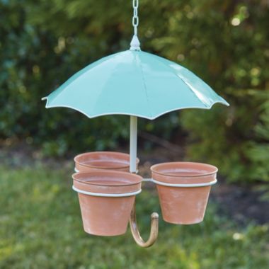 Slickblue Hanging Umbrella Three Pot Planter. View a larger version of this product image.