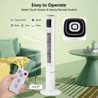 Alternate image 1 for Slickblue Portable 48 Inch Oscillating Standing Bladeless Tower Fans with 3 Speeds Remote Control-White