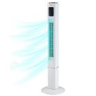 Alternate image 2 for Slickblue Portable 48 Inch Oscillating Standing Bladeless Tower Fans with 3 Speeds Remote Control-White
