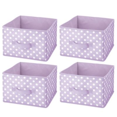 mDesign Soft Fabric Closet Storage Organizer Cube Bin, 4 Pack