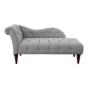 Lexicon Blue Hill Collection Solid/Plywood Frame and Textured Fabric Chaise, Dark Gray