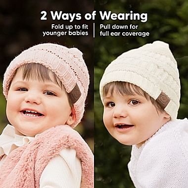 KeaBabies 3pk Baby Beanies, Newborn Hats, Soft, Warm Baby Winter Hat for Boy, Girl, 3-36 months Baby Hats (Sweet Pea). View a larger version of this product image.