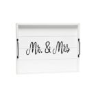 Alternate image 0 for Elegant Designs Decorative Wood Serving Tray with Handles, 15.50" x 12", "Mr. & Mrs."