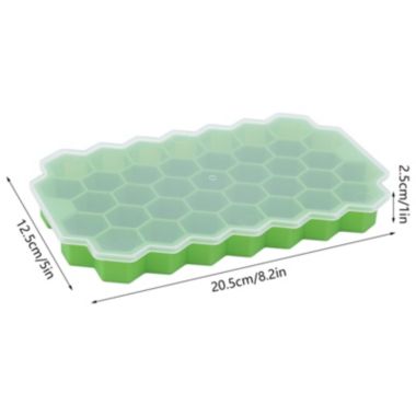 Stock Preferred Silicone Ice Cube Maker Mold Tray in Flexible Green. View a larger version of this product image.