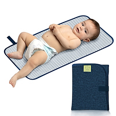 KeaBabies Portable Diaper Changing Pad, Waterproof Foldable Baby Changing Mat, Travel Diaper Change Mat (Navy Blue). View a larger version of this product image.