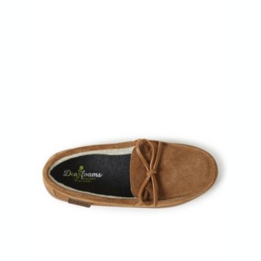 Dearfoams Women's Wilmington Genuine Suede Energy Return Moccasin Slippers. View a larger version of this product image.