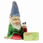 Alternate image 2 for Zingz & Thingz 7.25" Green and Red Cheery Gnome Solar Outdoor Garden Statue