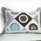 Alternate image 1 for Blancho Bedding Mistery Circle  3PC Cotton Vermicelli-Quilted Printed Quilt Set (Full/Queen Size)