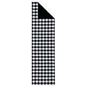 Kate Aurora Country Farmhouse Living Reversible Buffalo Plaid/Solid Table Runners - 13 in. W x 48 in. L, Black