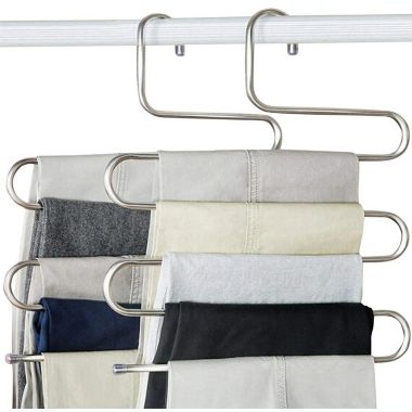 Stock Preferred 5-Layers S Shape Space Saver Trousers Hanger. View a larger version of this product image.