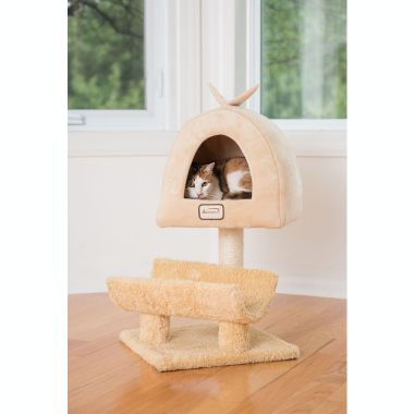 Armarkat Model X3007 31" Height Ultra Soft Cat Castle Tree House - Beige. View a larger version of this product image.