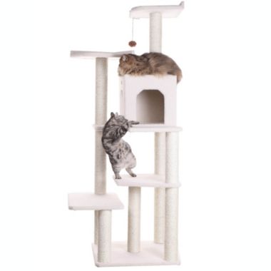 Armarkat 68-Inch Wooden Step Cat Tower Tree Condo Scratcher Kitten House - Ivory. View a larger version of this product image.