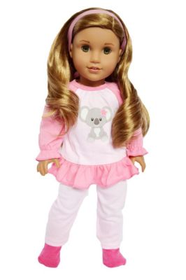 My Brittany&#39;s Doll Clothes Pink Koala Pjs Fits 18 Inch American Girl Dolls