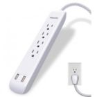 Alternate image 0 for Philips 4 Outlet 2 USB Port Surge Protector, 720 Joules, 4ft Cord, White