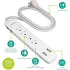 Alternate image 1 for Philips 4 Outlet 2 USB Port Surge Protector, 720 Joules, 4ft Cord, White