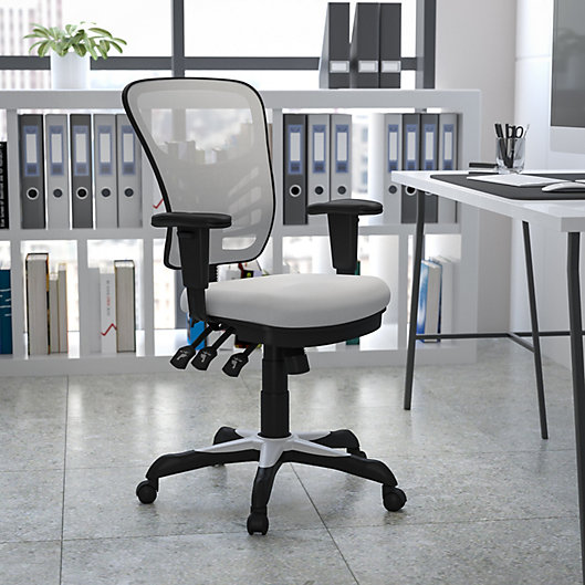 Ergonomic Office Home Desk Chairs Flash Furniture Mid-Back Black Mesh Multifunct 