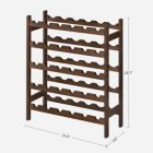 Alternate image 3 for SONGMICS 30-Bottle Wine Rack, 5-Tier Freestanding Floor Bamboo Wine Holder, Display Stand Shelves, Wave Bars, Walnut Color