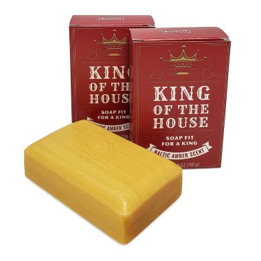 KOVOT King of the House Soap Bar Gift Set - 5.3oz Moisturizing Masculine Scented - Shaped like a Gold Bar - Scent Baltic Amber (2-Pack). View a larger version of this product image.