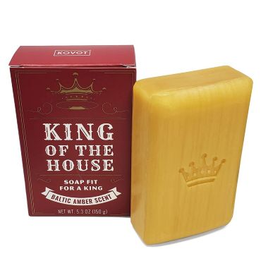 KOVOT King of the House Soap Bar Gift Set - 5.3oz Moisturizing Masculine Scented - Shaped like a Gold Bar - Scent  Baltic Amber (2-Pack). View a larger version of this product image.