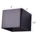 Alternate image 1 for Canyon Home 4" LED Square Black Wall Sconce Lamp 2pcs Pack