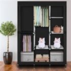 Alternate image 0 for Infinity Merch 71" Portable Wardrobe Clothes Rack Storage Organizer with Shelf in Black