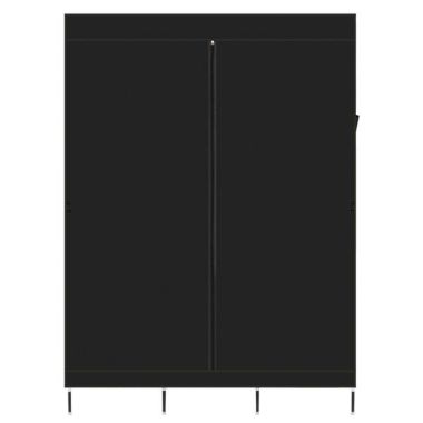 Infinity Merch 71" Portable Wardrobe Clothes Rack Storage Organizer with Shelf in Black. View a larger version of this product image.