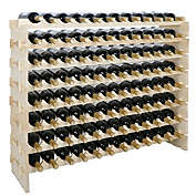 Zeny 96 Bottles Freestanding Solid Wood Wine Rack Storage Display