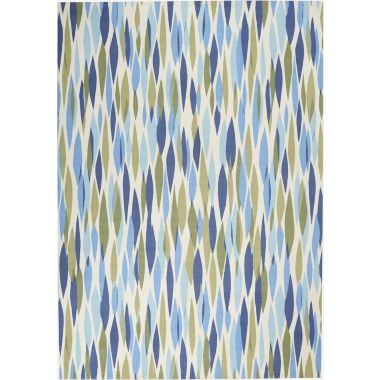 Waverly Sun N Shade SND01 Seaglass Indoor/Outdoor Area Rug 5'3" x 7'5". View a larger version of this product image.