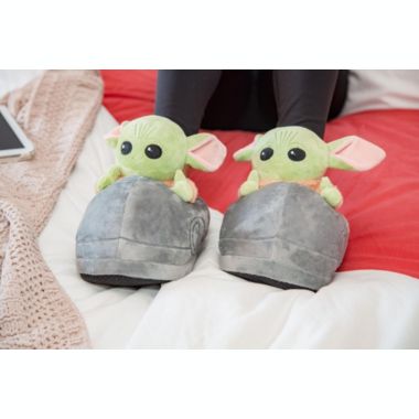 Star Wars  The Mandalorian The Child Grogu 3D Slippers   Baby Yoda-Themed Soft Plush House Shoe With Non-Slip Sole   Comfortable Footwear. View a larger version of this product image.