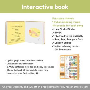 Cali's Books Yoga with Music   Interactive Musical Books for Toddlers 1-3 and Babies with Yoga Poses, Songs and Fun! A Great Yoga Gift Idea for Mom, and Toddlers. Mom's Choice Award Winner. View a larger version of this product image.
