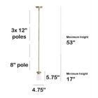 Alternate image 2 for Lalia Home 1-Light 5.75" Minimalist Industrial Farmhouse Adjustable Hanging Clear Cylinder Glass Pendant Fixture , Antique Brass