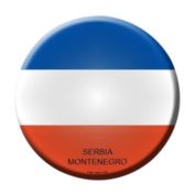 Smart Blonde C-409 Serbia Montenegro Country Novelty Metal Circular Sign