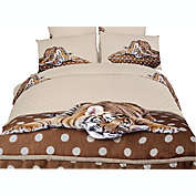 Dolce Mela Cotton Luxury Twin Size Duvet Cover 4PC Sheets Set -  Sleepy Tiger