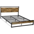 Alternate image 1 for Slickblue Full Modern Farmhouse Platform Bed Frame with Wood Panel Headboard Footboard
