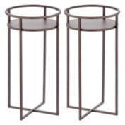 mDesign Metal Mid Century Modern Indoor/Outdoor Plant Stands