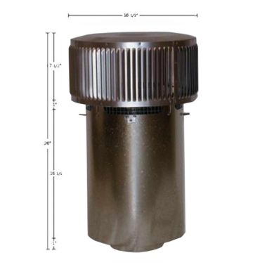 8'' Superior Round Chimney Cap with Louvered Screen and Slip Connector. View a larger version of this product image.