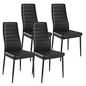 Slickblue 4 Pieces Modern Leather Dinning Chairs Set