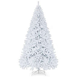 Gymax 6ft/ 7.5ft/ 9ft White Christmas Tree Classic Pine Tree (White)