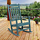 Alternate image 0 for Flash Furniture Winston All-Weather Rocking Chair In Teal Faux Wood - Teal