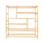 Alternate image 1 for Inq Boutique 6-layer Portable Bamboo Splint Multi-function Shoe Rack Wood Color RT
