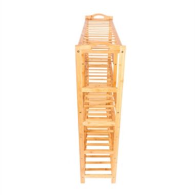 Inq Boutique 6-layer Portable Bamboo Splint Multi-function Shoe Rack Wood Color RT. View a larger version of this product image.