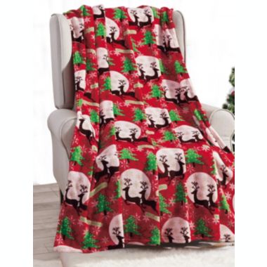 Festive and Cheery Holiday Microplush Throw Blanket 50"x60" Christmas Pickup Truck - Holiday Magic. View a larger version of this product image.