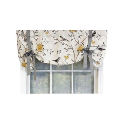 RLF Home Trend Bird Tie-Up Valance Citrine. Coordination Ribbon Tie. 3" Rod Pocket 50"W x 21"L. View a larger version of this product image.