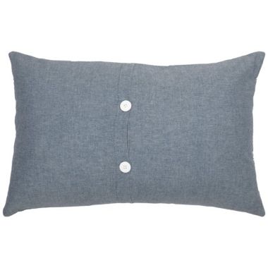 VHC Brands Flag Blue 14x22" Rectangular Accent Throw Pillow. View a larger version of this product image.