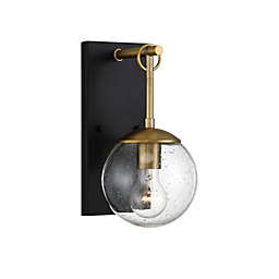 Trade Winds Outdoor Wall Light in Oil Rubbed Bronze With Brass Accents