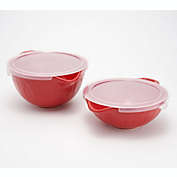 Mad Hungry 2-Piece Lip&#39;n&#39;Loop Mixing Bowl with Lids Model K48001