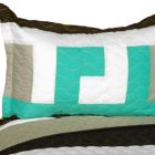 Alternate image 1 for Blancho Bedding Tetris - B Vermicelli-Quilted Patchwork Geometric Quilt Set Full/Queen